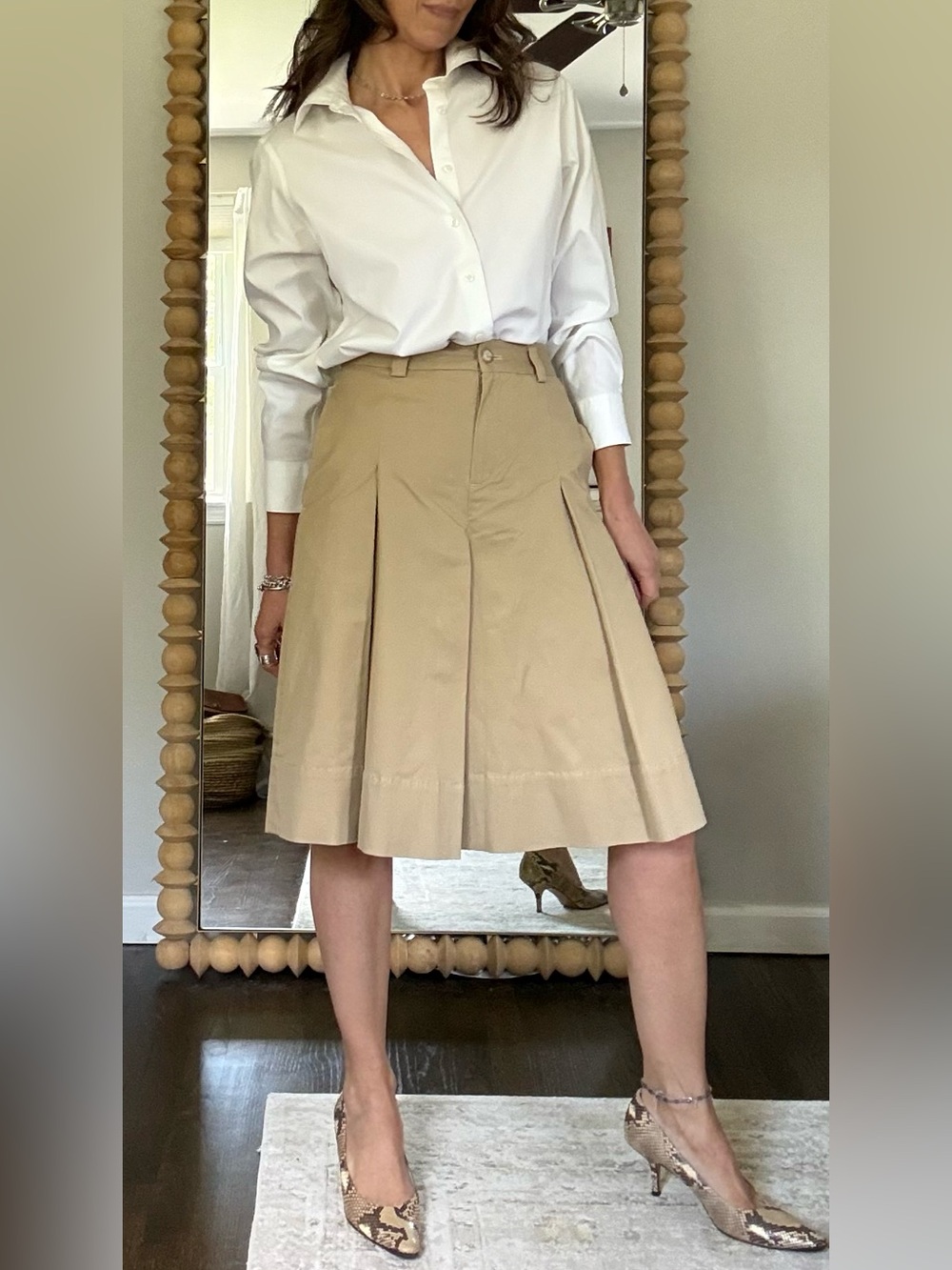Future Classics Pleated Khaki Culottes NWT